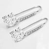 8.00 ct DEW Certified White Moissanite Dangler Earrings In Gold Vermeil