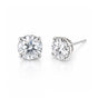 10.00 Ct Certified White Moissanite Solitaire Studs In Gold Vermeil