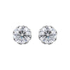 12.00 ct DEW Certified Moissanite Solitaire Stud Earrings In Gold Vermeil