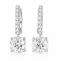 4.00 ct DEW Certified White Moissanite Dangler Earrings In Gold Vermeil