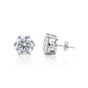 9.00 ct DEW Certified F VS1 White Moissanite Stud Earrings in Gold Vermeil