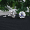5 Ct Round Cut Lab Grown Diamond Stud Earrings — VS1 Clarity, 18k Gold Vermeil