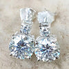 5.50 Ct Certified F VS1 White Moissanite Stud Earrings in Gold Vermeil Jewelry