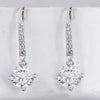 8.00 ct DEW Certified White Moissanite Dangler Earrings in Gold Vermeil For Women