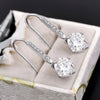 8.00 ct DEW Certified White Moissanite Dangler Earrings in Gold Vermeil For Women