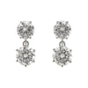6 Carat Round Lab Diamond Martini Stud Earrings | VS1 Clarity | 18k Gold Vermeil | Bridal