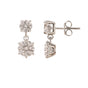 Round Moissanite Double Drop Stud Earrings 18K Gold Plated Gift for Women Wife Anniversary Birthday