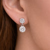 6 Carat Round Lab Diamond Martini Stud Earrings | VS1 Clarity | 18k Gold Vermeil | Bridal