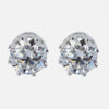 5.00 Ct Certified Round Cut White Moissanite Solitaire Studs Gold Vermeil - GEMHUB & CO.