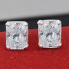 6 Ct Certified Radiant Cut White Moissanite Solitaire Studs In Gold Vermeil - GEMHUB & CO.
