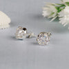 6 Ct Certified White Moissanite Solitaire Studs Round Cut In Gold Vermeil - GEMHUB & CO.