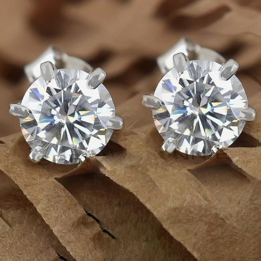 7.30Ct Certified White Moissanite Gold Vermeil Dangler Earrings For Women Gift