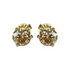 4 ct DEW Certified Champagne Moissanite Solitaire Studs In Gold Vermeil