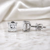 Princess cut lab diamond stud on dark velvet, GEMHUB & CO. fine jewellery