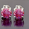 3Ct Certified Pink Moissanite Solitaire Studs In Gold Vermeil For Wife