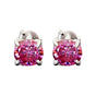 3Ct Certified Pink Moissanite Solitaire Studs In Gold Vermeil For Wife