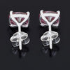 3Ct Certified Pink Moissanite Solitaire Studs In Gold Vermeil For Wife