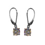 4 Ct Certified White Moissanite Gold Vermeil Dangler Earrings In Gold Vermeil