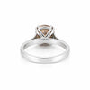 3.45 Ct Champagne Moissanite Round Solitaire Ring - 925 Sterling Silver Gold Vermeil