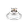 3.21 Ct Round Cut Champagne Lab Grown Diamond Ring — VS1 Clarity, 18k Gold Vermeil