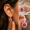 4.00 ct DEW Certified Pink Moissanite Solitaire Earrings In Gold Vermeil