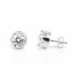 3.20 Ct Round Cut Lab Grown Diamond Stud Earrings VS1 | 18k Gold Vermeil | Gift Her