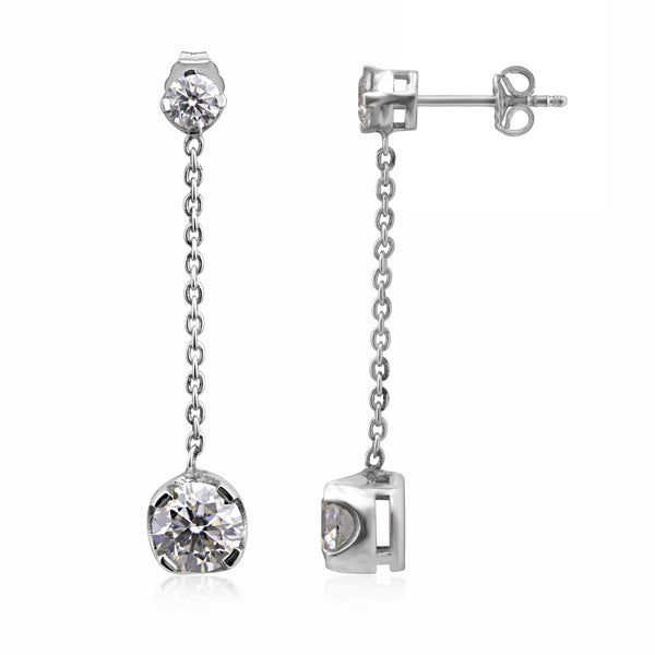 7.30 Ct Moissanite Drop Dangle Earrings Gift for Women Wife Anniversary Birthday Wedding