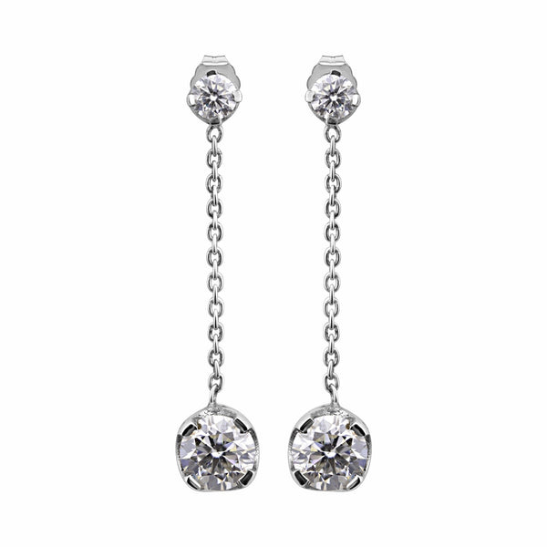 7.30 Ct Moissanite Drop Dangle Earrings Gift for Women Wife Anniversary Birthday Wedding