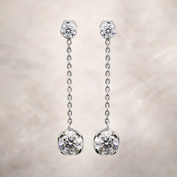 7.30 Ct Moissanite Drop Dangle Earrings Gift for Women Wife Anniversary Birthday Wedding