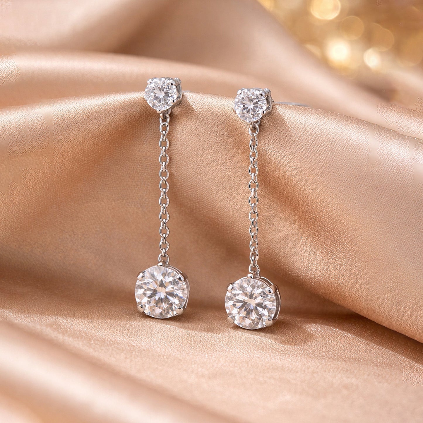 7.30 Ct Moissanite Drop Dangle Earrings Gift for Women Wife Anniversary Birthday Wedding