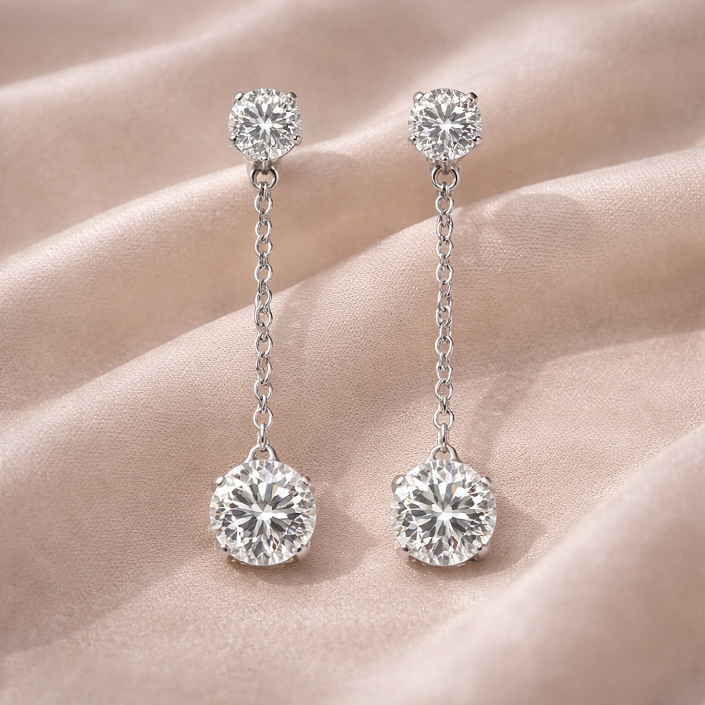 7.30 Ct Moissanite Drop Dangle Earrings Gift for Women Wife Anniversary Birthday Wedding