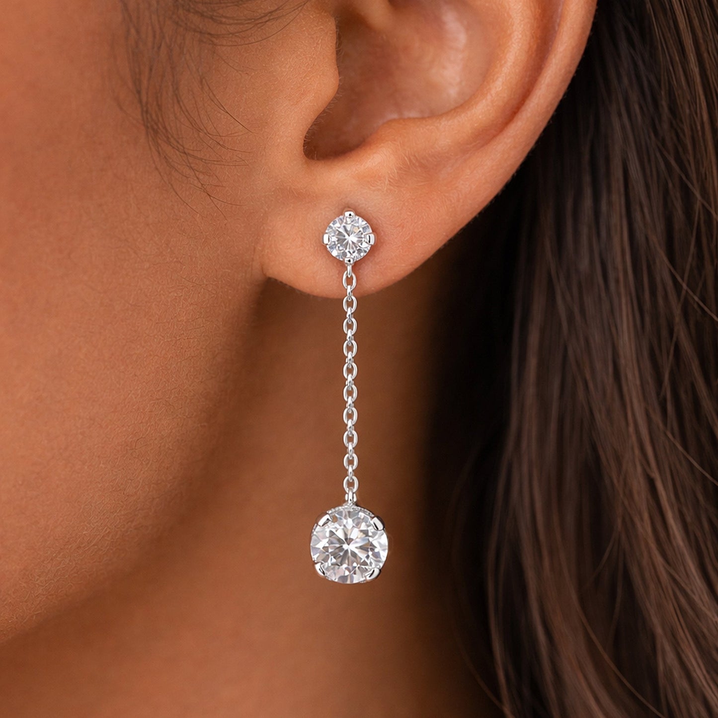 7.30 Ct Moissanite Drop Dangle Earrings Gift for Women Wife Anniversary Birthday Wedding