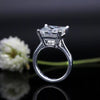 5.0 Ct White Moissanite Princess Solitaire Ring - 925 Sterling Silver Gold Vermeil