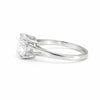 2.80 ct DEW Round Cut White Moissanite Solitaire Ring Certified 18K Gold Plated