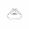 Close-up of round brilliant lab diamond, VS1 clarity, full crown and fire