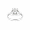 2.80 ct DEW Round Cut White Moissanite Solitaire Ring Certified 18K Gold Plated