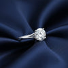 925 sterling silver inner band with 18k gold vermeil exterior on solitaire