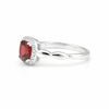 Red Ruby Solitaire Ring 3.73 Ct. Round Cut 925 Sterling Silver Stackable Band