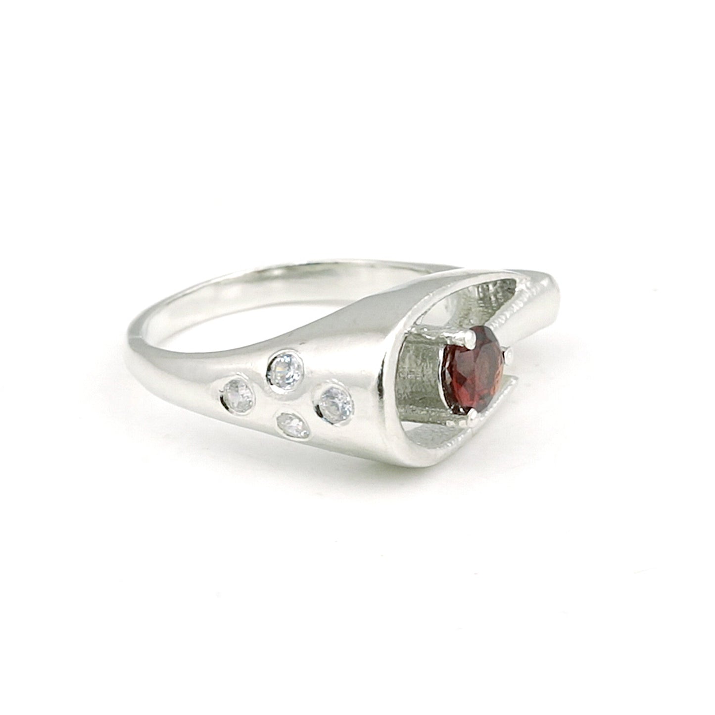 Red Ruby Round Cut Solitaire Ring 5.00 Ct. 925 Sterling Silver Gift for Her