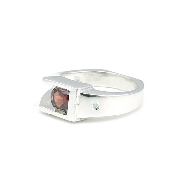 Garnet Round Cut 3.50 Ct. Gemstone Ring 925 Sterling Silver Women Gift