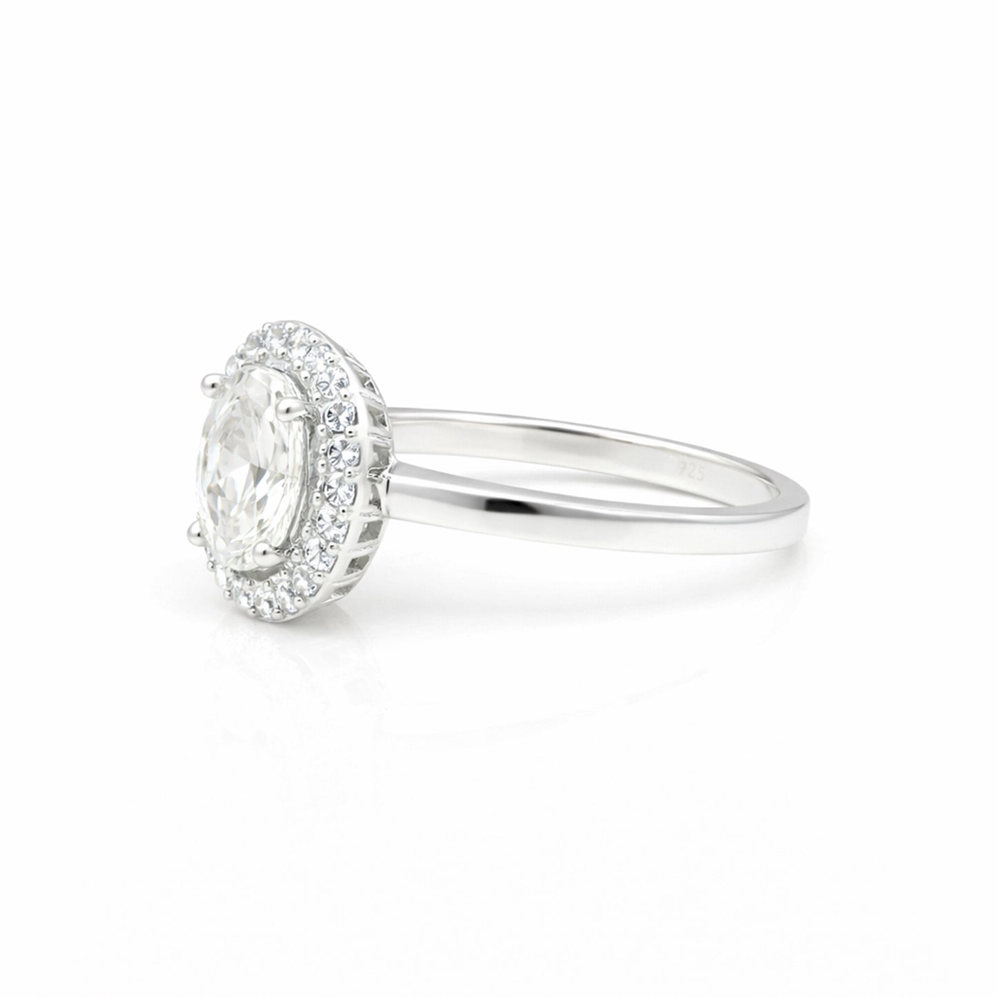 EGL Certified 4.50 Ct. Moissanite Oval Cut Ring 925 Sterling Silver Women Fine J