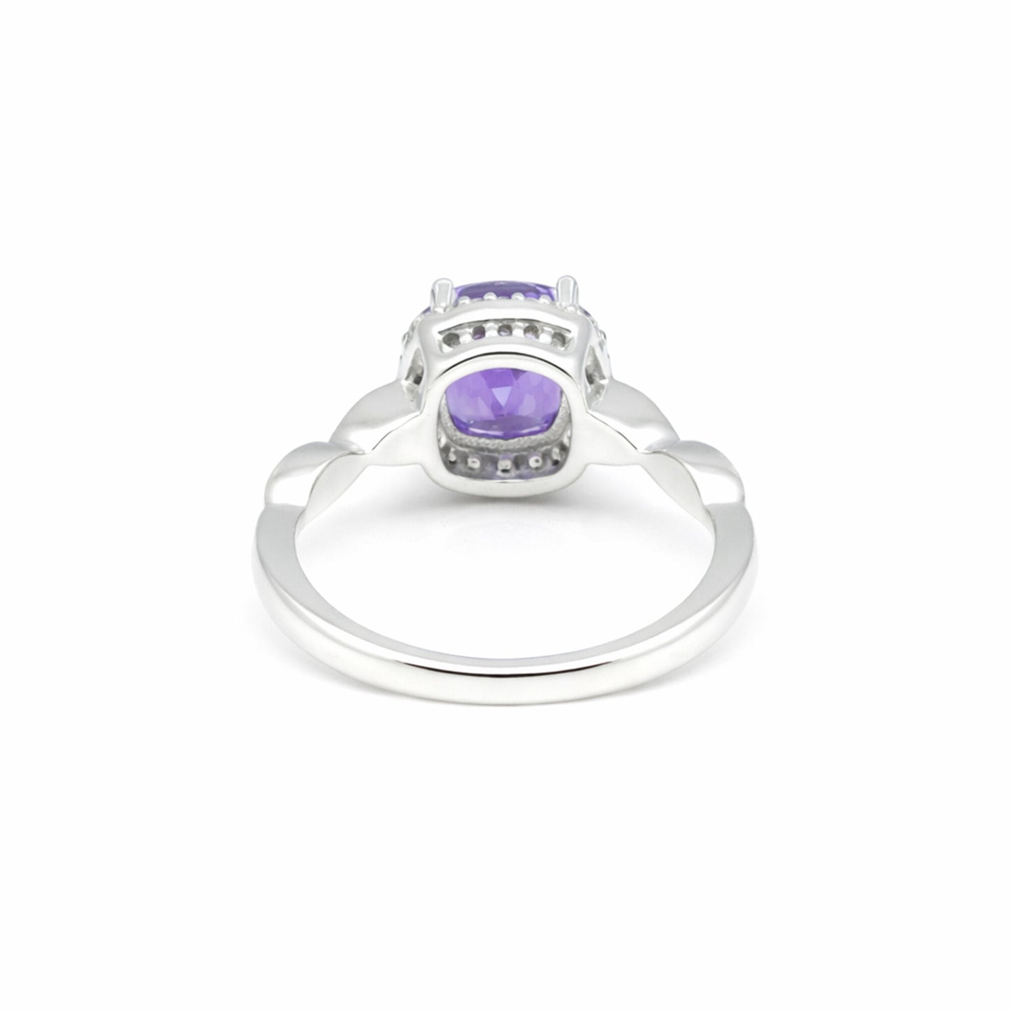 Amethyst Gemstone Ring 8.00 Ct. Cushion Cut 925 Sterling Silver Anniversary Gift