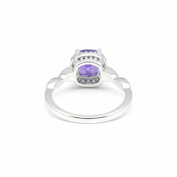 Amethyst Gemstone Ring 8.00 Ct. Cushion Cut 925 Sterling Silver Anniversary Gift