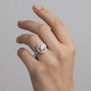 Pink Moissanite Round Ring 7.00 Ct. 925 Sterling Silver Stackable Eternity Band