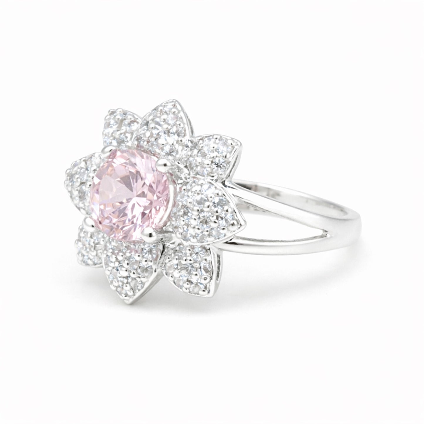 Moissanite Round Cut Ring 5.50 Ct. 925 Sterling Silver Gift for Her Women