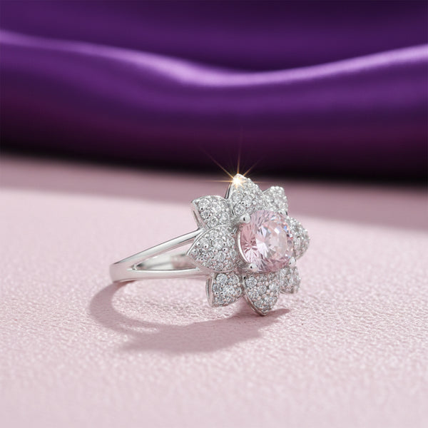 Moissanite Round Cut Ring 5.50 Ct. 925 Sterling Silver Gift for Her Women