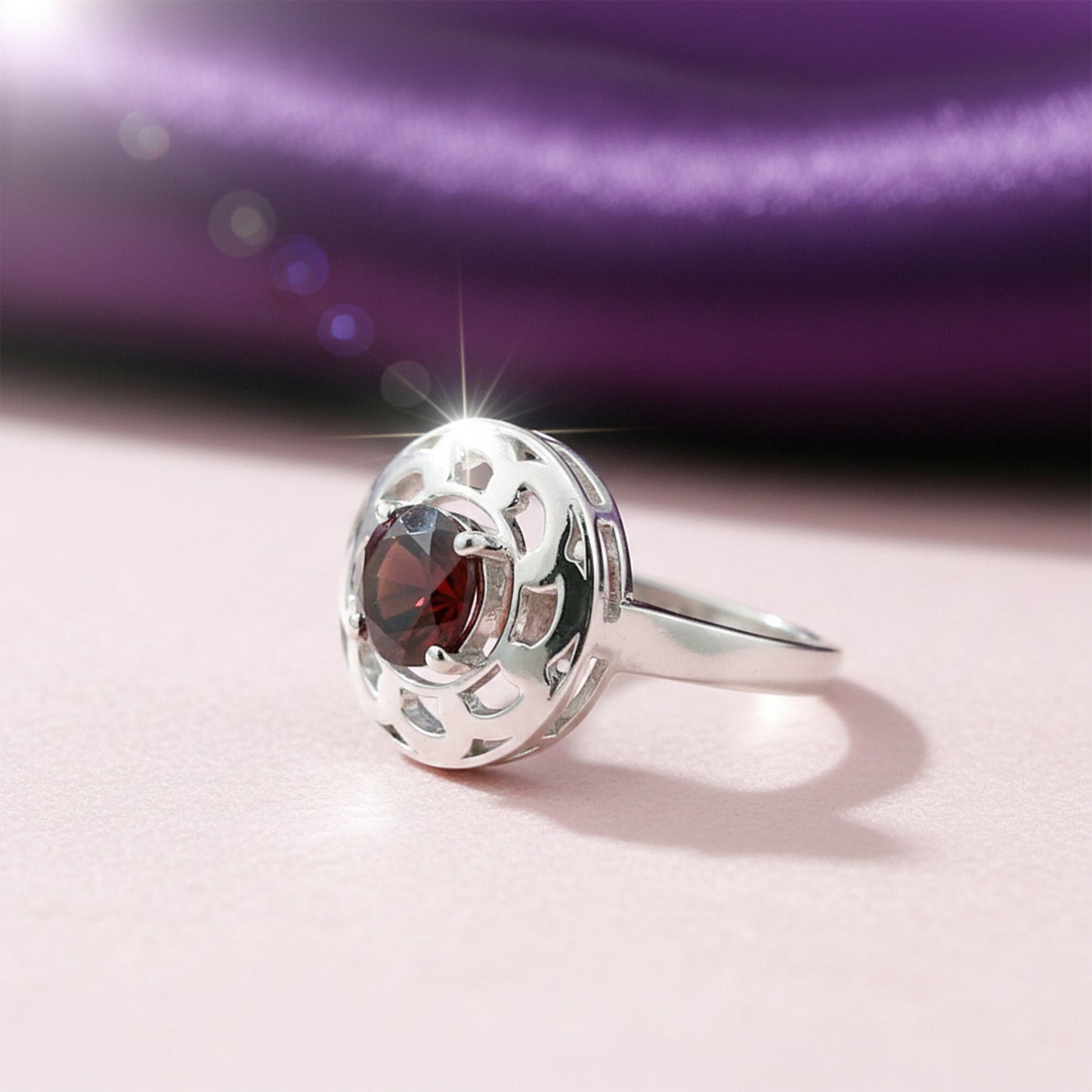 4.00 Ct. Moissanite Round Solitaire Ring 925 Sterling Silver Birthday Fine Jewel