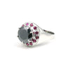 Black Moissanite Solitaire Ring 5.50 Ct. Round Cut 925 Sterling Silver Stackable