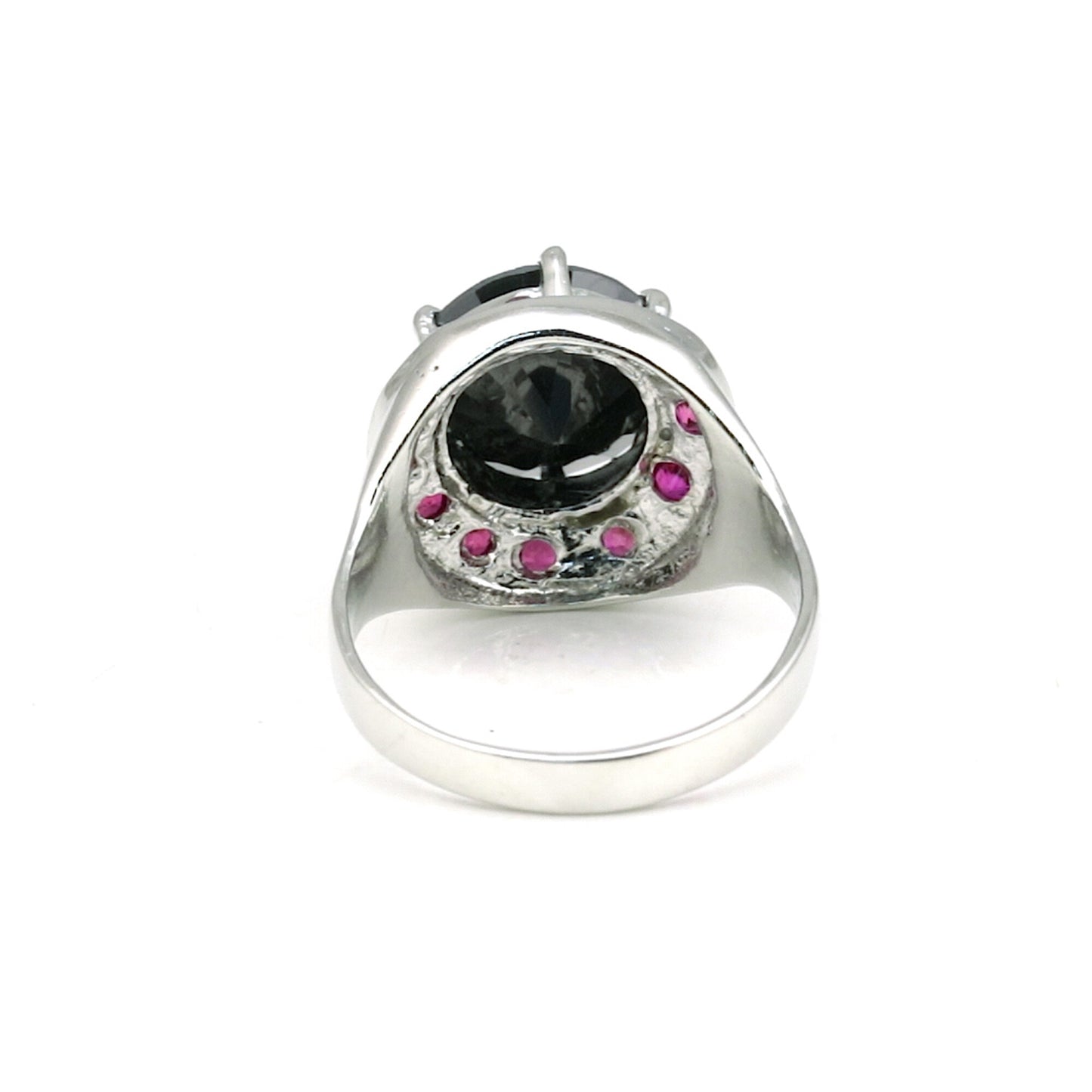 Black Moissanite Solitaire Ring 5.50 Ct. Round Cut 925 Sterling Silver Stackable