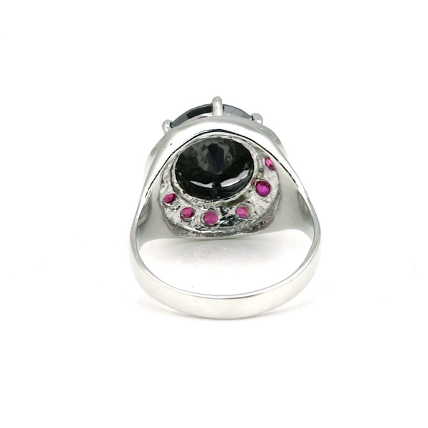Black Moissanite Solitaire Ring 5.50 Ct. Round Cut 925 Sterling Silver Stackable
